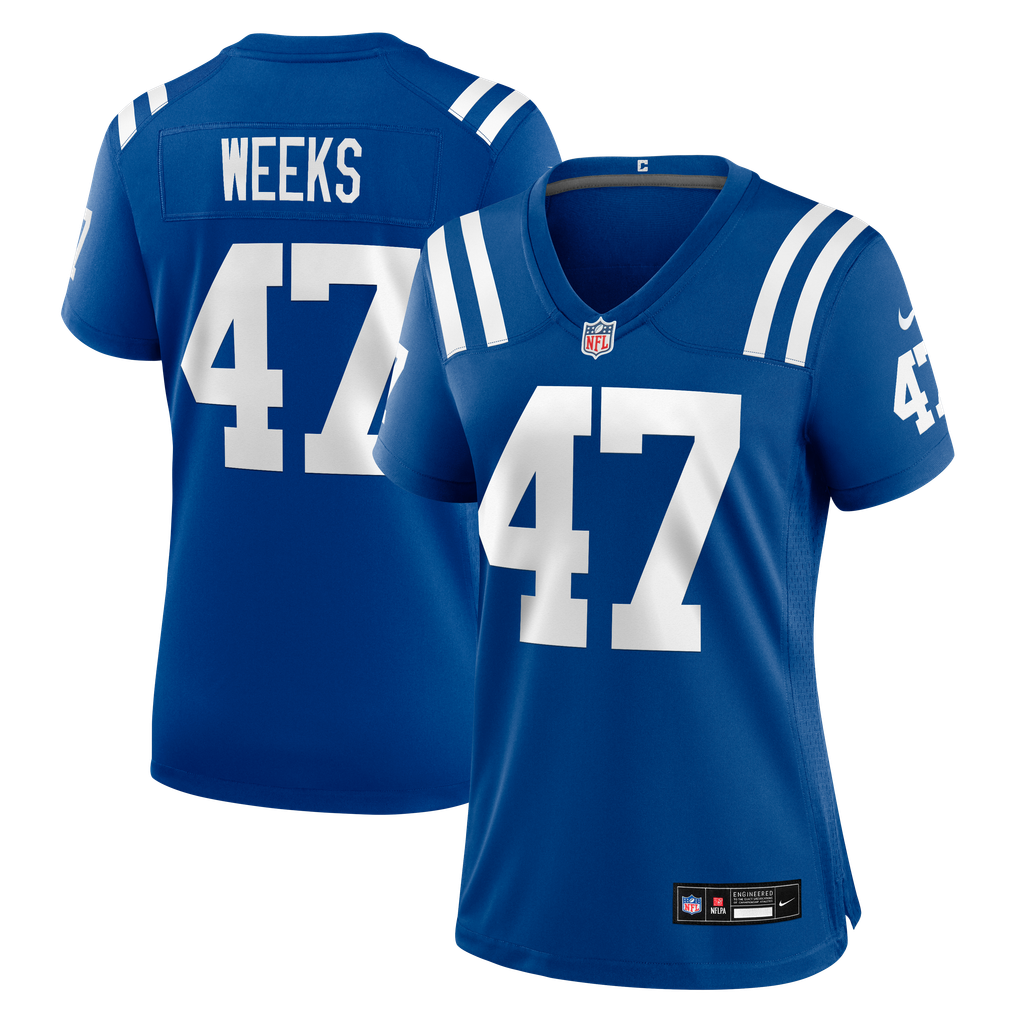 Women's Indianapolis Colts West Weeks Royal Team Game Jersey