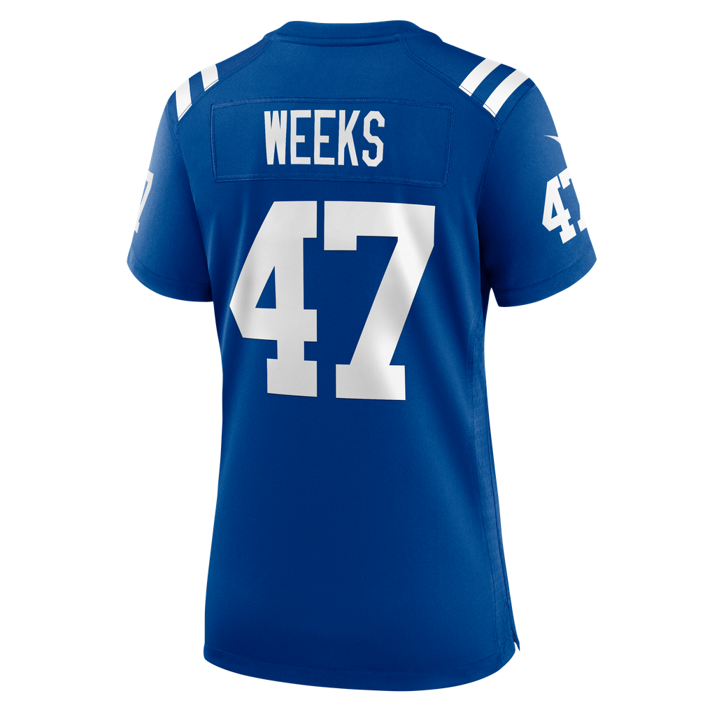 Women's Indianapolis Colts West Weeks Royal Team Game Jersey