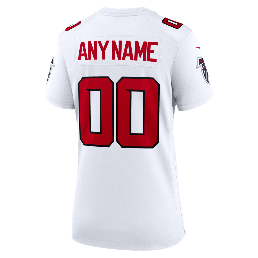 Women's Atlanta Falcons White Custom Game Jersey