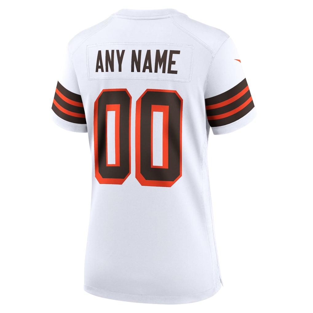 Women's Cleveland Browns White 1946 Collection Alternate Custom Jersey