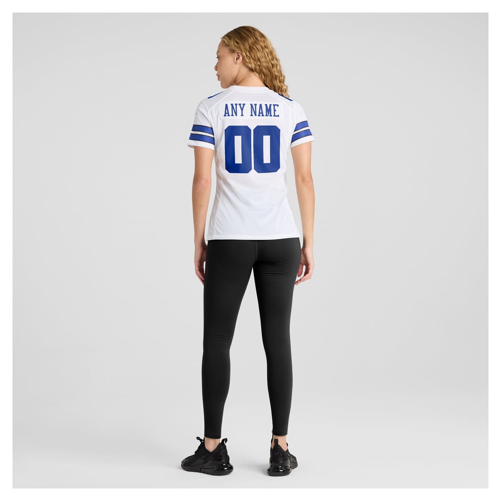 Women's White Dallas Cowboys Custom Game Jersey