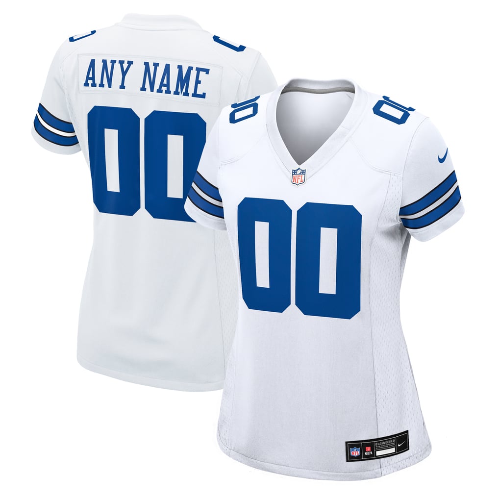 Women's White Dallas Cowboys Custom Game Jersey