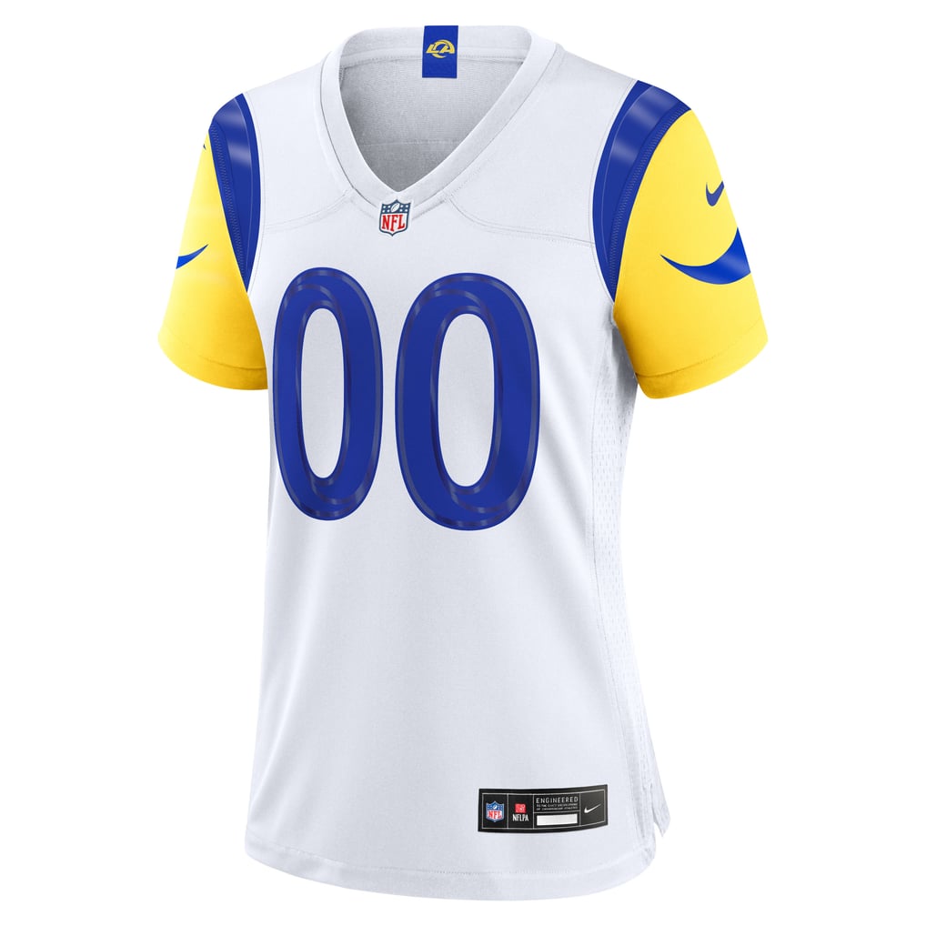 Women's Los Angeles Rams White Custom Game Jersey