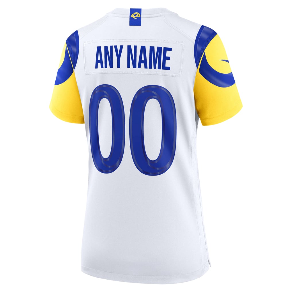 Women's Los Angeles Rams White Custom Game Jersey