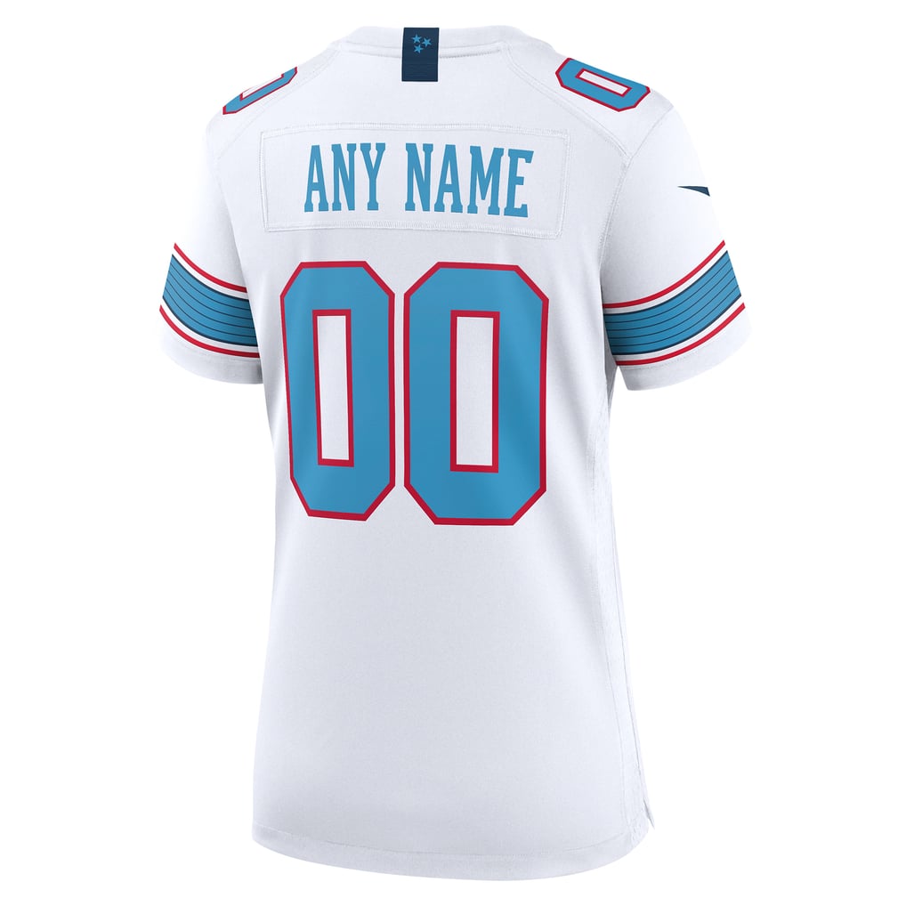 Women's Tennessee Titans White Game Custom Jersey