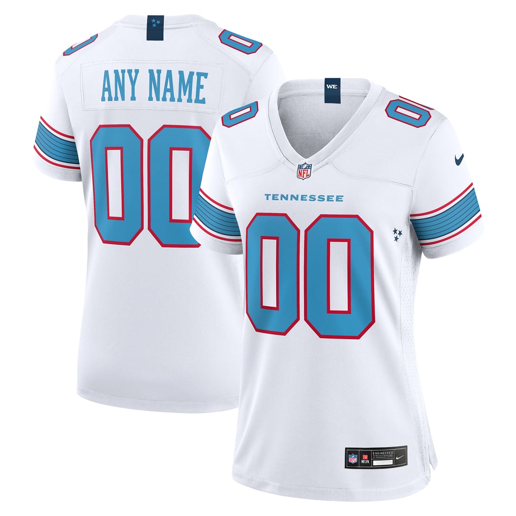 Women's Tennessee Titans White Game Custom Jersey
