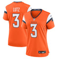 Women's Denver Broncos Wil Lutz Orange Team Game Jersey