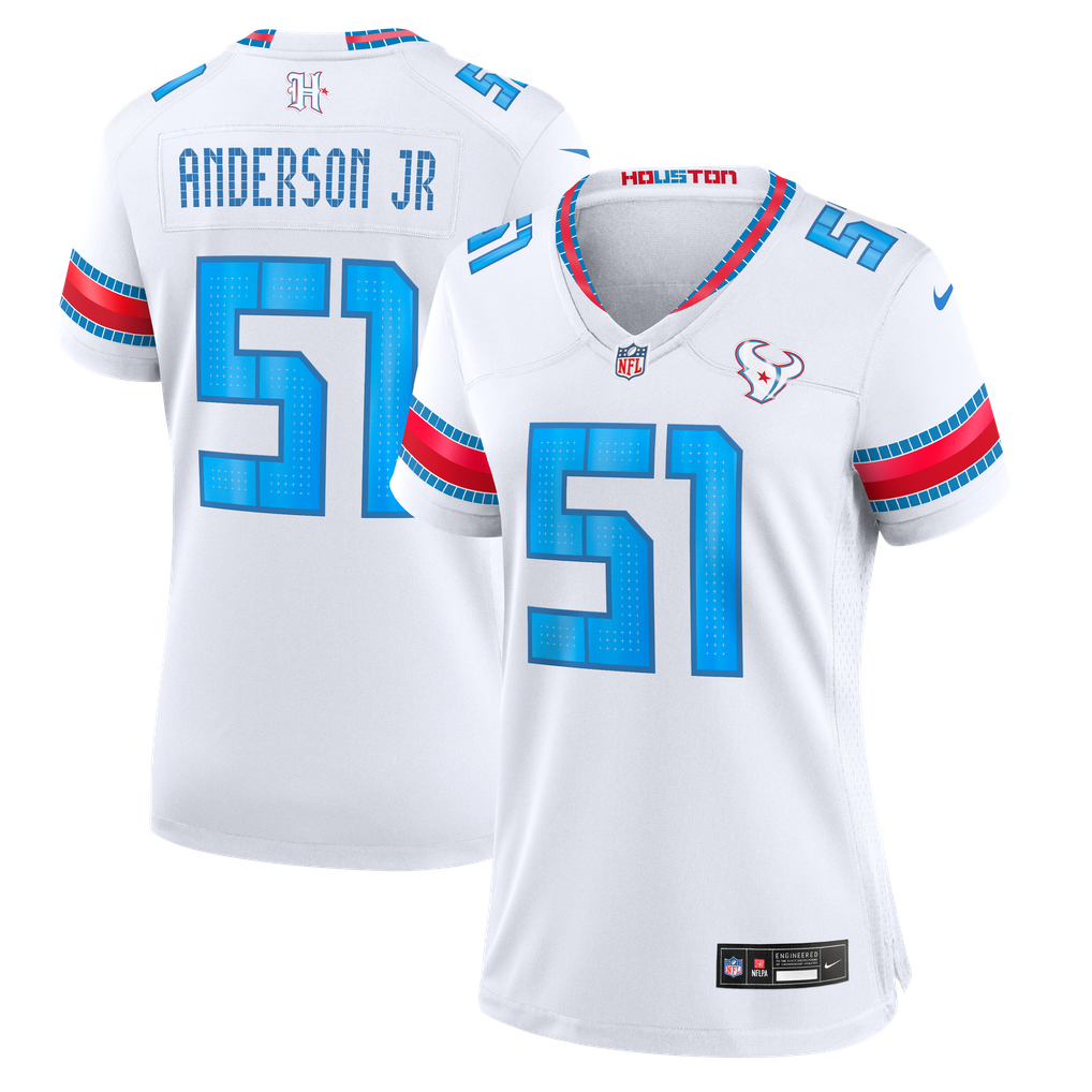 Women's Houston Texans Will Anderson Jr. White 2026 Rivalries Collection Game Jersey