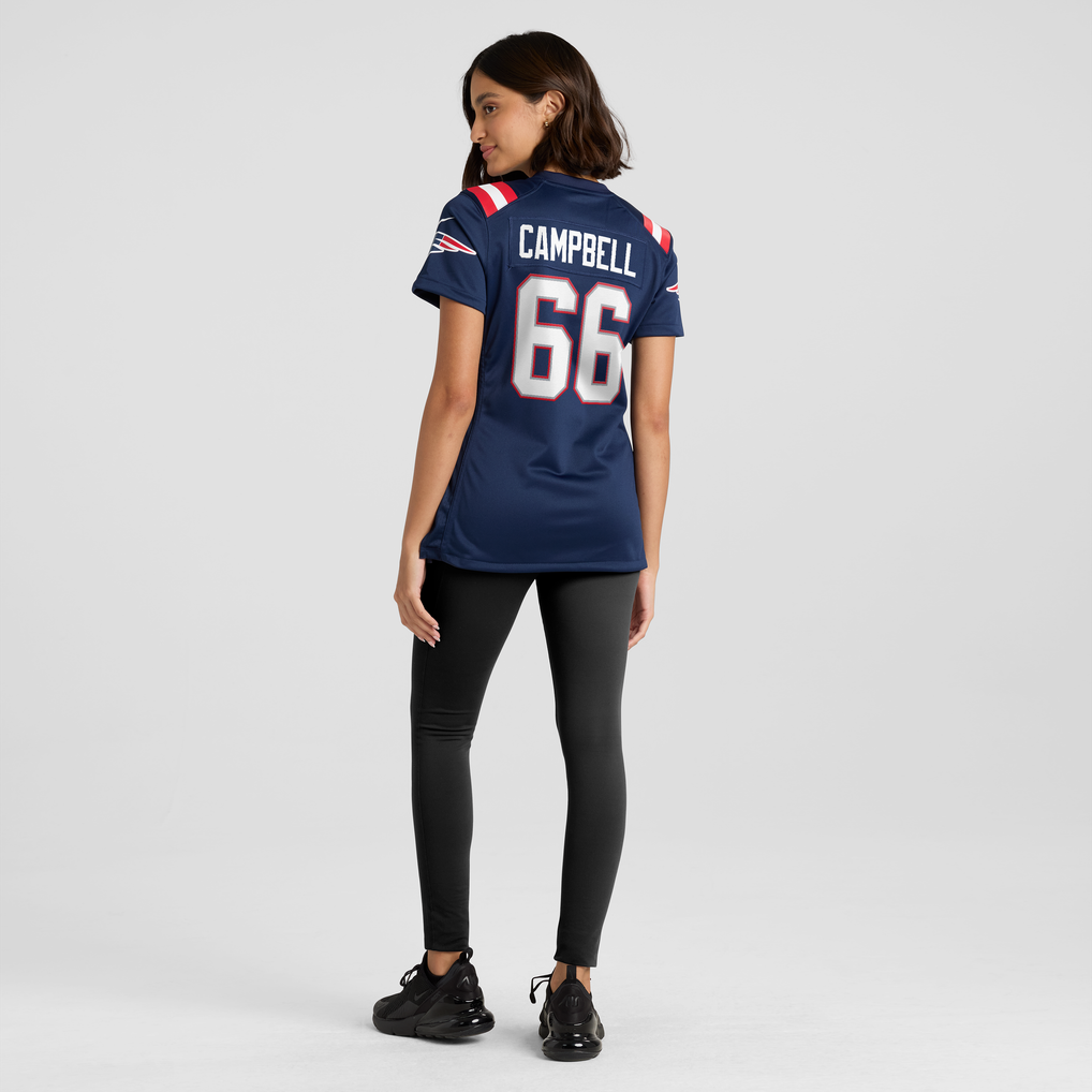 Women's New England Patriots Will Campbell Navy Team Game Jersey