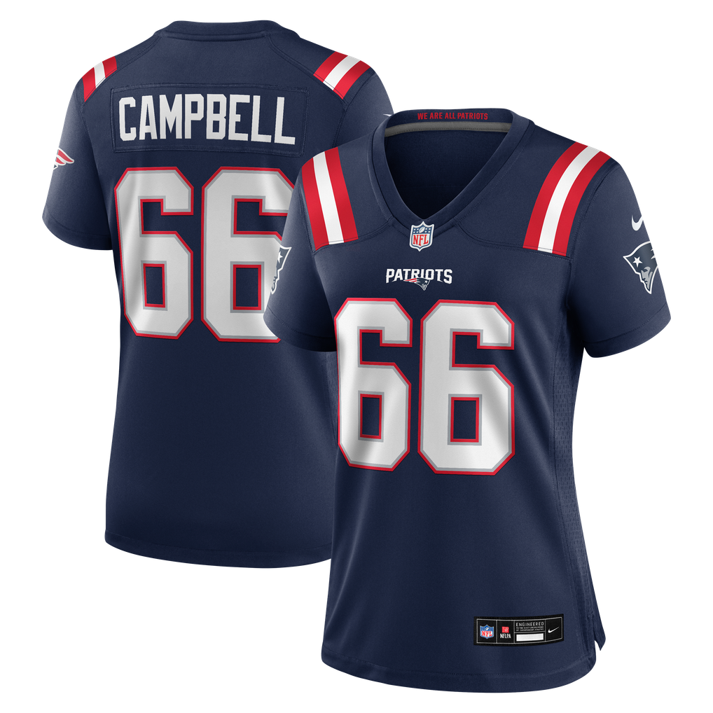 Women's New England Patriots Will Campbell Navy Team Game Jersey
