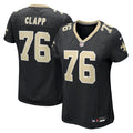 Women's New Orleans Saints Will Clapp Black Team Game Jersey
