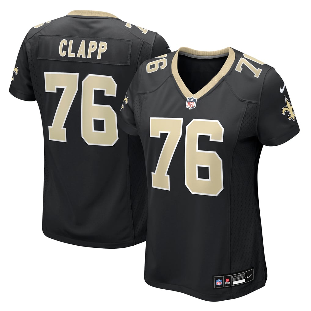 Women's New Orleans Saints Will Clapp Black Team Game Jersey