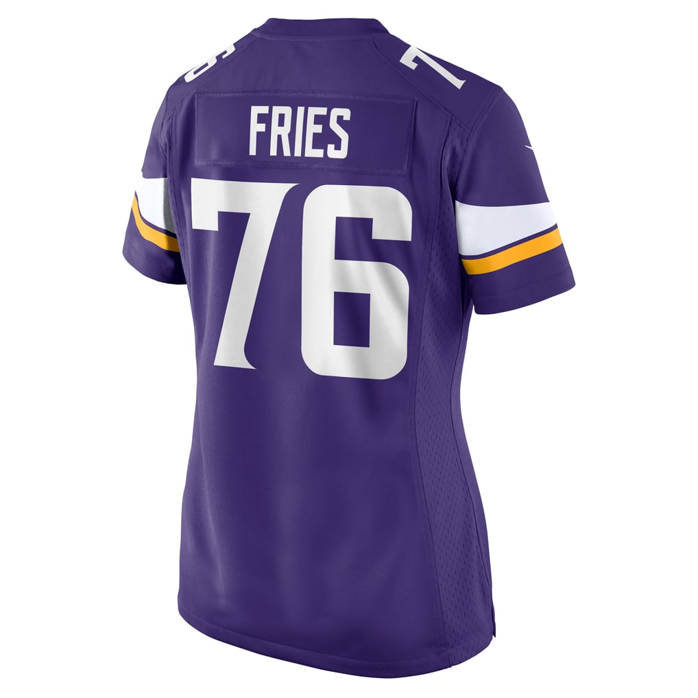 Women's Minnesota Vikings Will Fries Purple Team Game Jersey