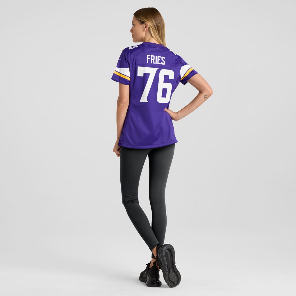 Women's Minnesota Vikings Will Fries Purple Team Game Jersey