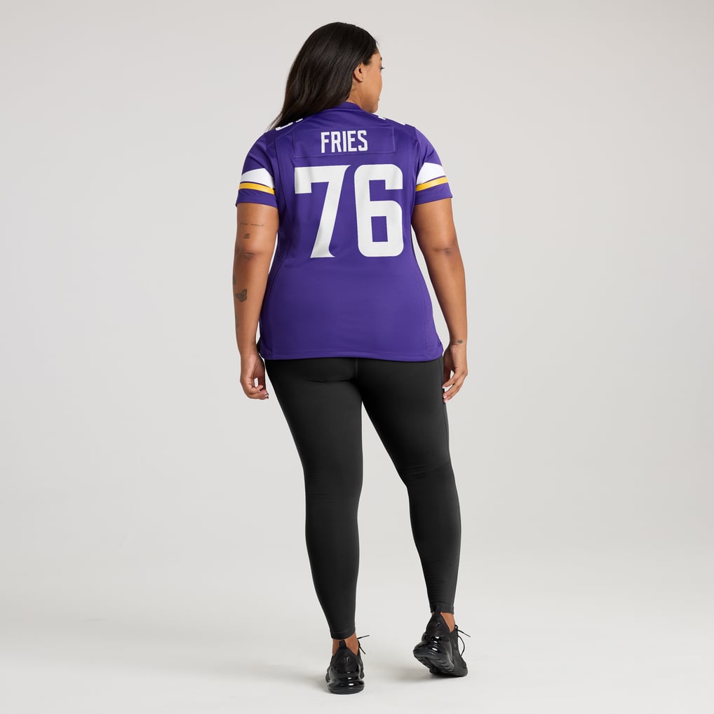 Women's Minnesota Vikings Will Fries Purple Team Game Jersey