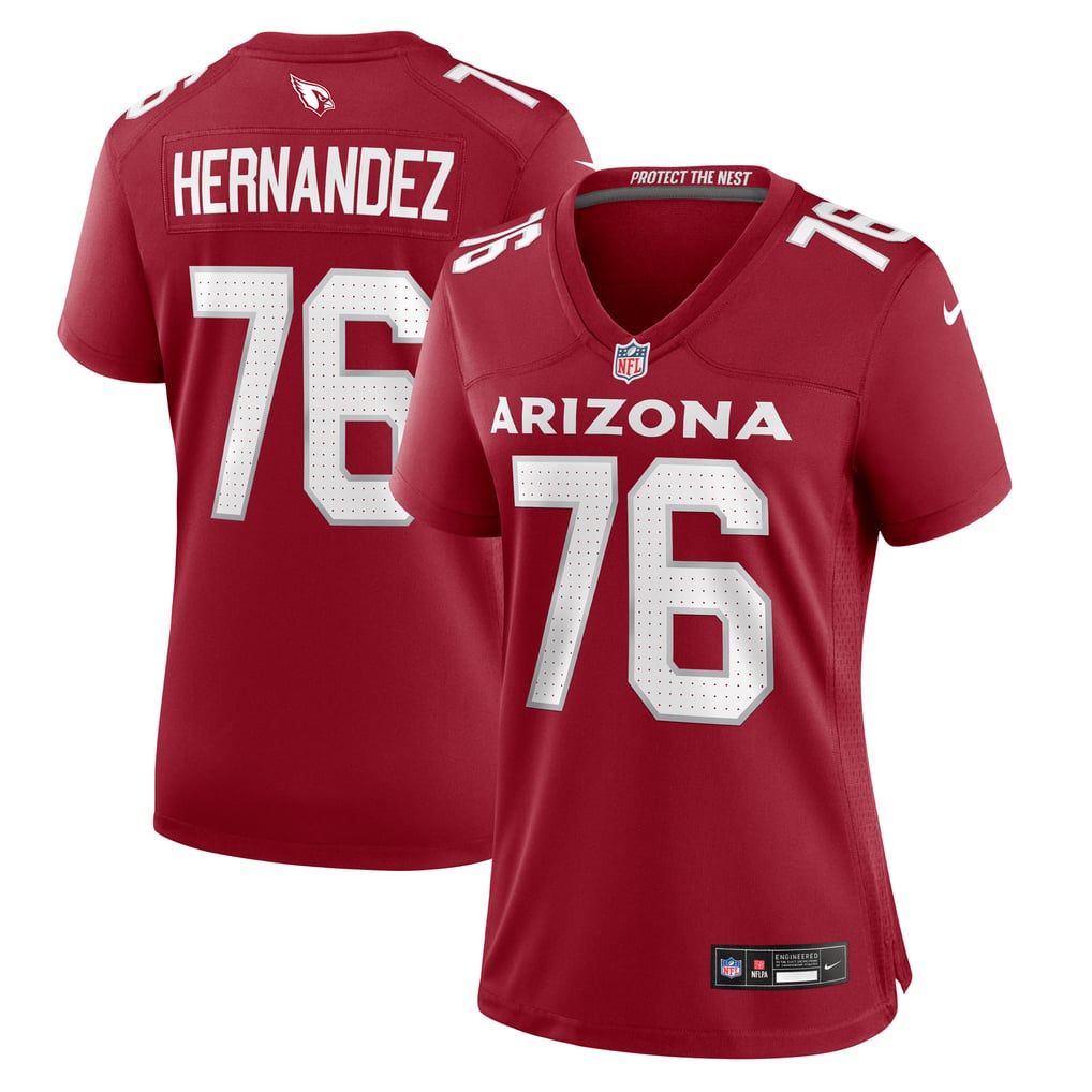 Women's Arizona Cardinals Will Hernandez Cardinal Game Jersey