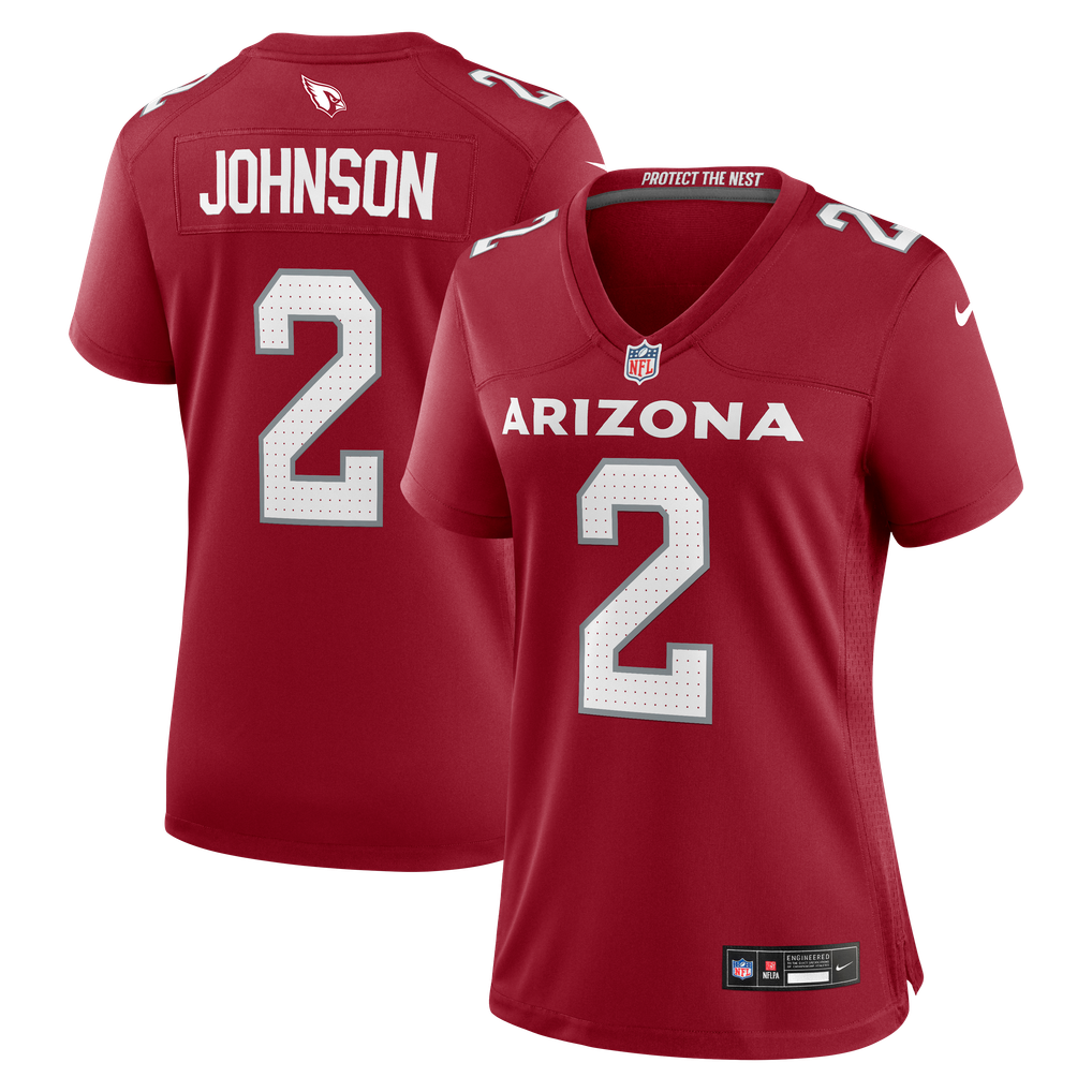 Women's Arizona Cardinals Will Johnson Cardinal Team Game Jersey