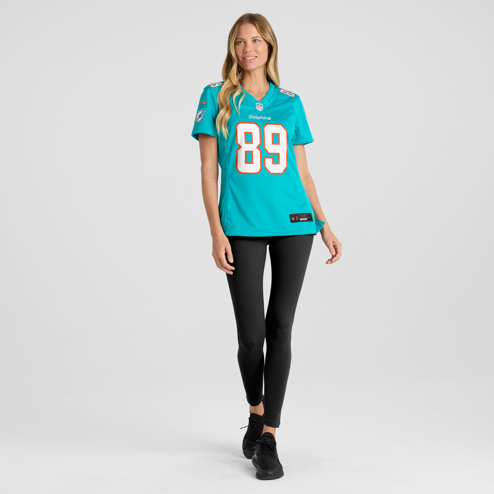 Women's Miami Dolphins Will Kacmarek Aqua Team Game Jersey
