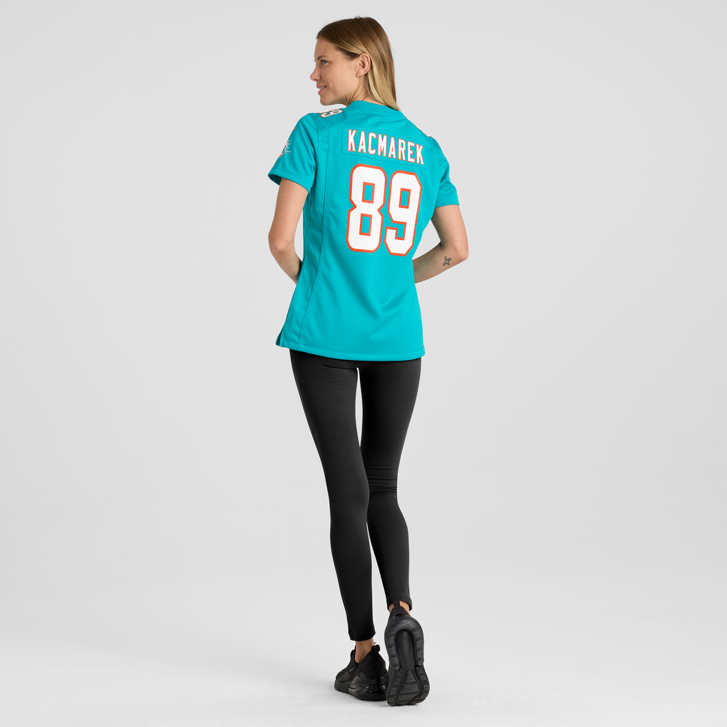 Women's Miami Dolphins Will Kacmarek Aqua Team Game Jersey