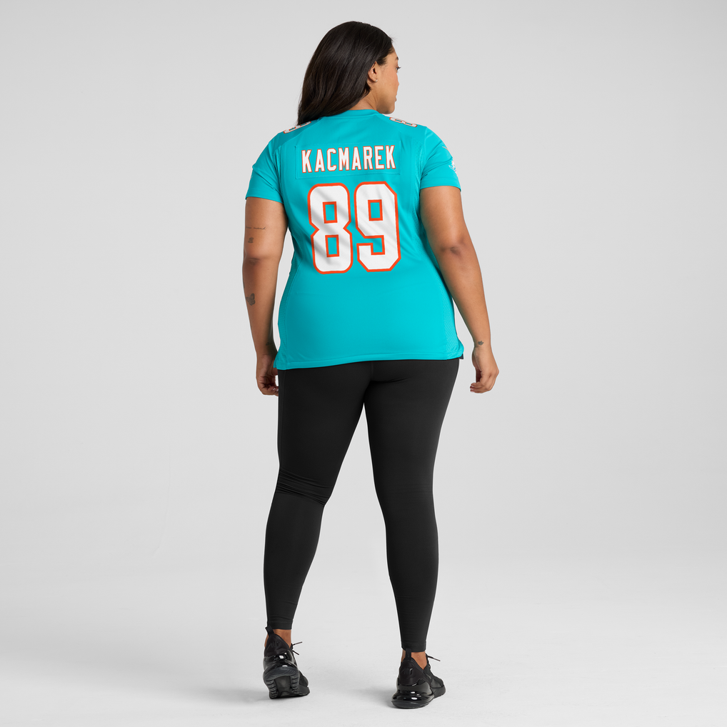 Women's Miami Dolphins Will Kacmarek Aqua Team Game Jersey