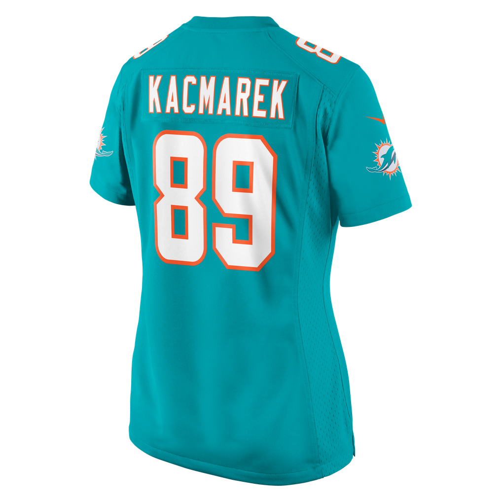 Women's Miami Dolphins Will Kacmarek Aqua Team Game Jersey