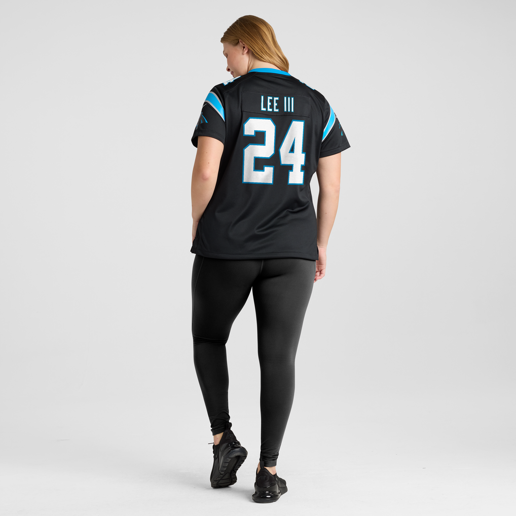 Women's Carolina Panthers Will Lee III Black Team Game Jersey