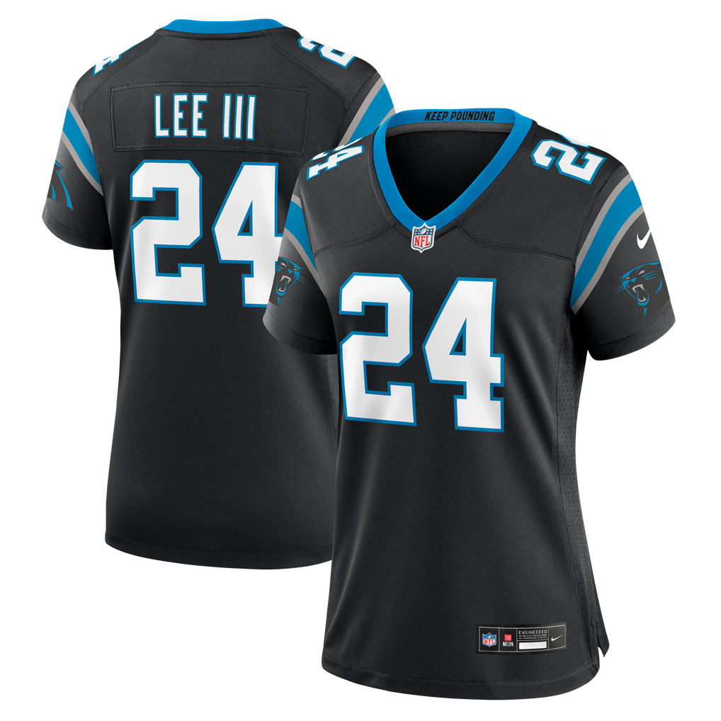 Women's Carolina Panthers Will Lee III Black Team Game Jersey