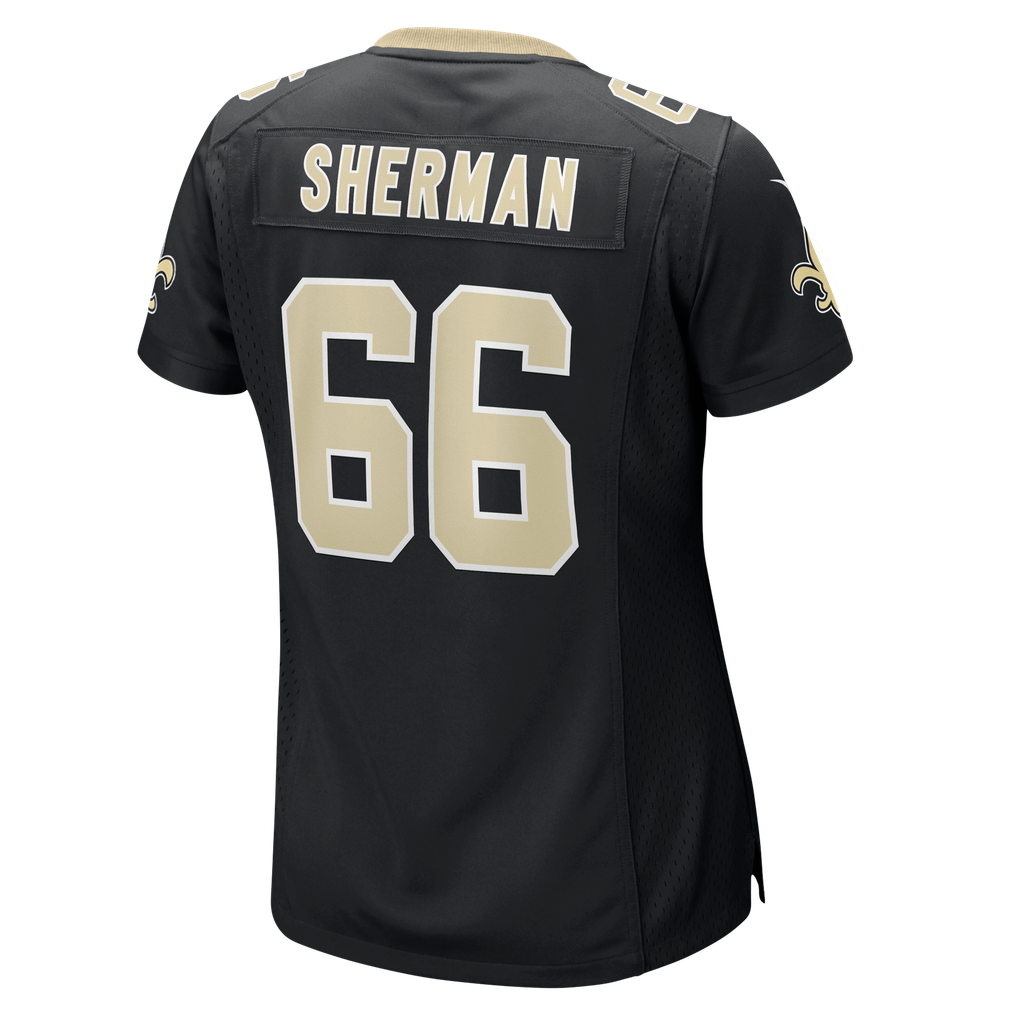 Women's New Orleans Saints William Sherman Black Team Game Jersey