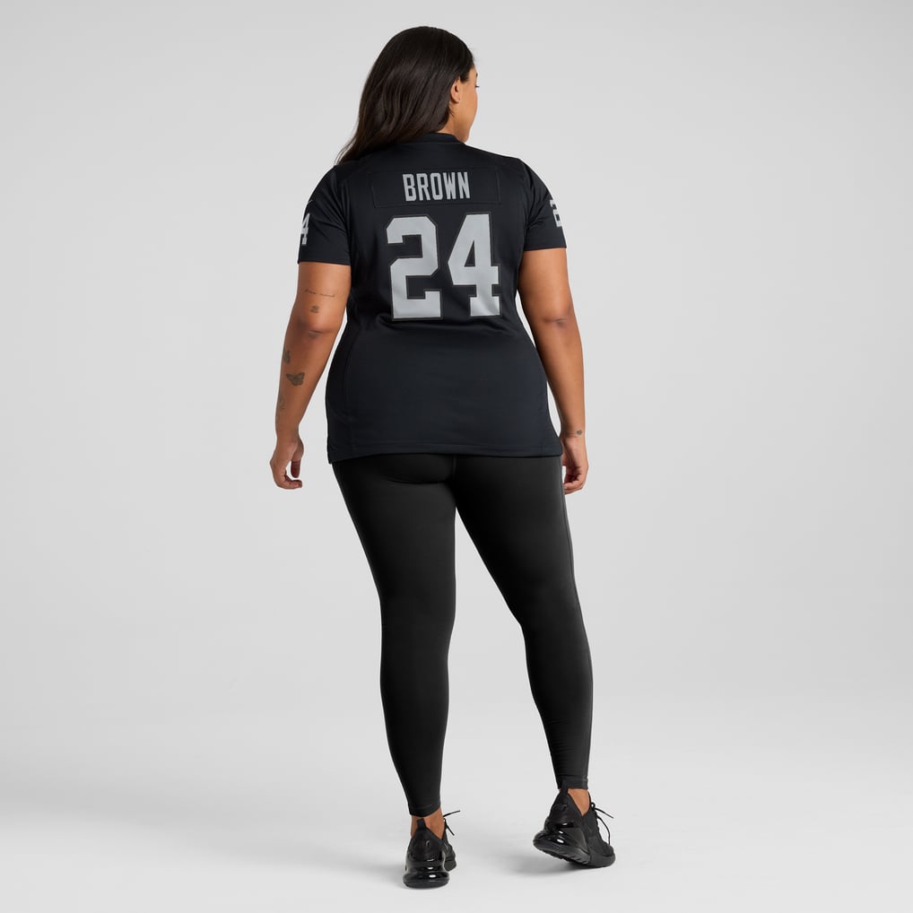 Women's Las Vegas Raiders Willie Brown Black Game Retired Player Jersey