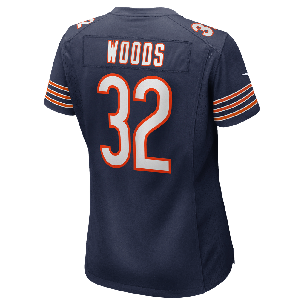Women's Chicago Bears Xavier Woods Navy Team Game Jersey