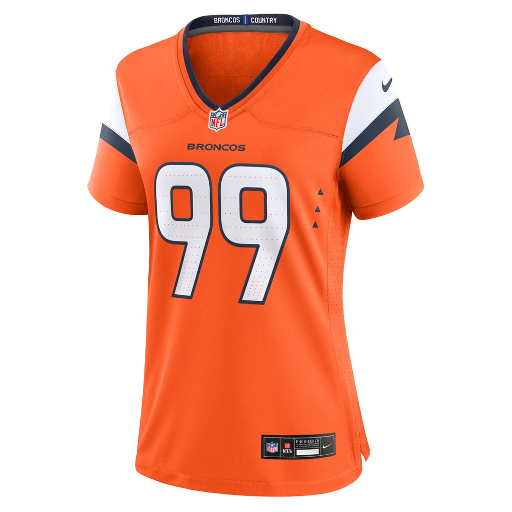 Women's Denver Broncos Zach Allen Orange Team Game Jersey