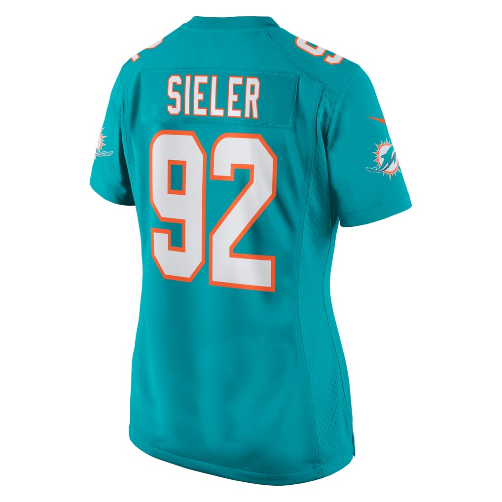 Women's Miami Dolphins Zach Sieler Aqua Game Jersey
