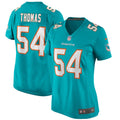 Women's Miami Dolphins Zach Thomas Aqua Game Retired Player Jersey