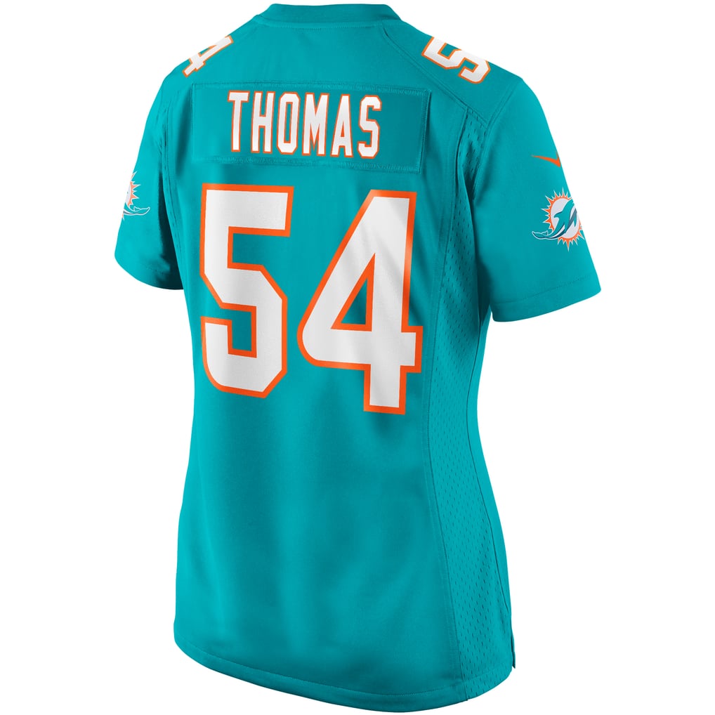 Women's Miami Dolphins Zach Thomas Aqua Game Retired Player Jersey