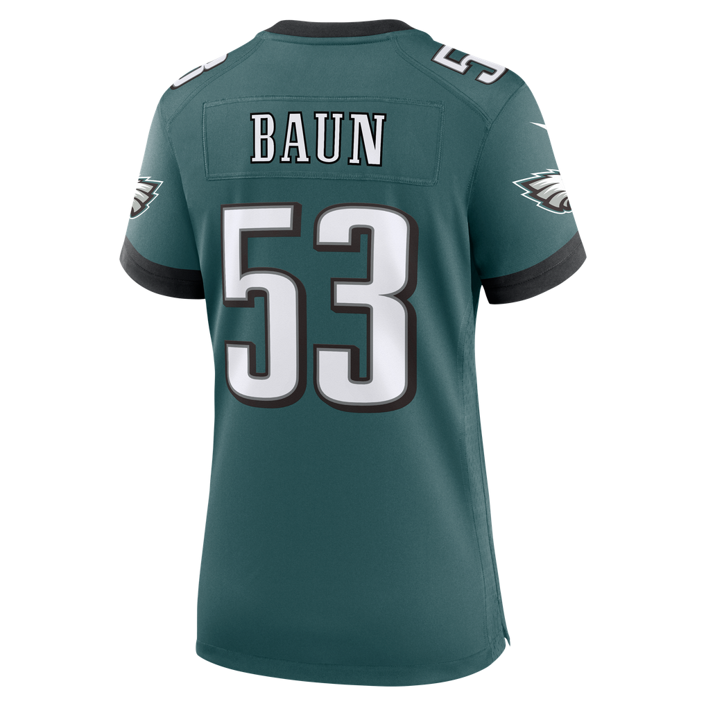 Women's Philadelphia Eagles Zack Baun Midnight Green Team Game Jersey