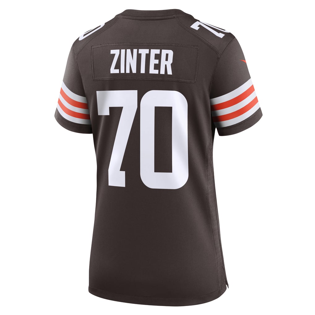 Women's Cleveland Browns Zak Zinter Brown Game Jersey
