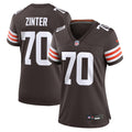Women's Cleveland Browns Zak Zinter Brown Game Jersey