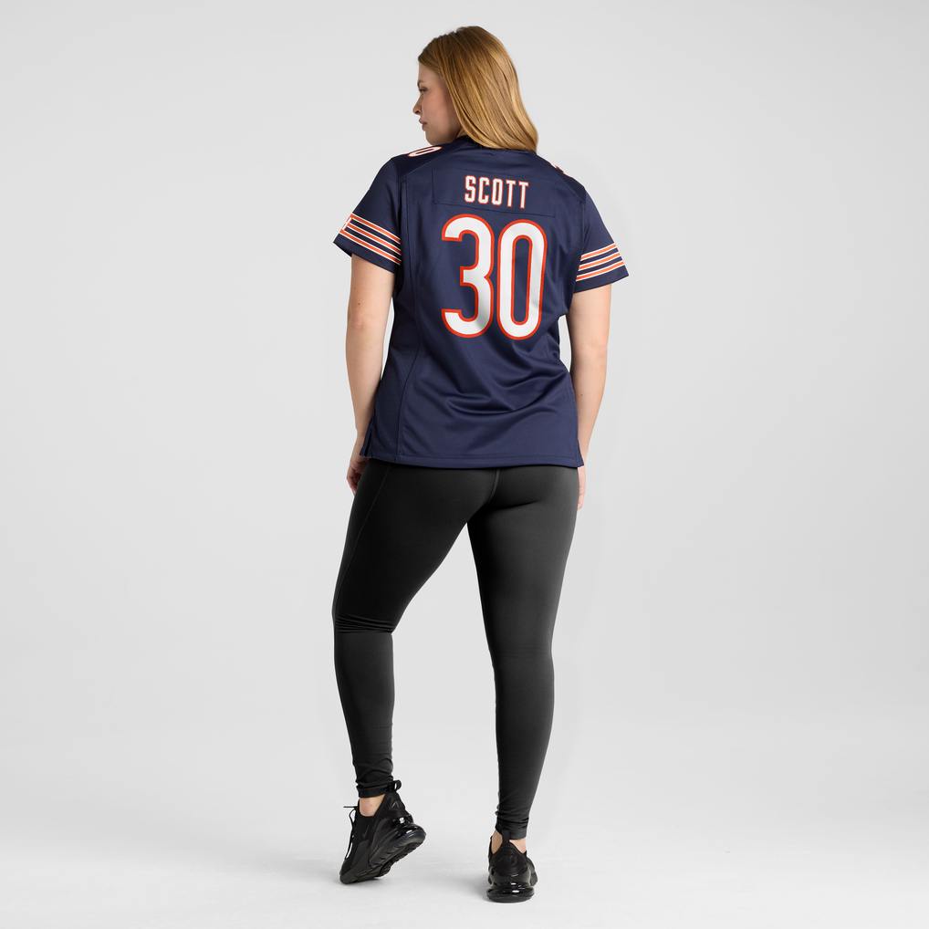 Women's Chicago Bears Zavier Scott Navy Team Game Jersey