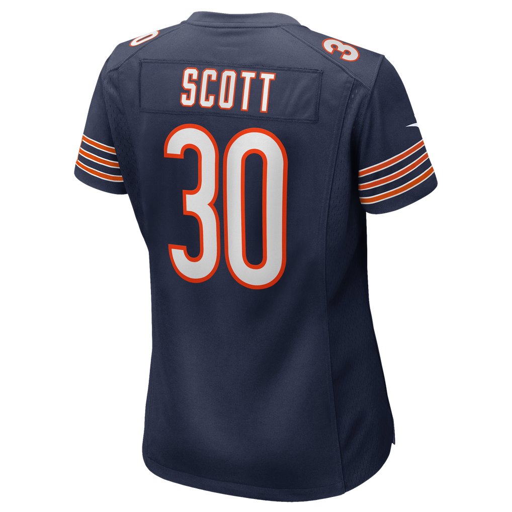 Women's Chicago Bears Zavier Scott Navy Team Game Jersey