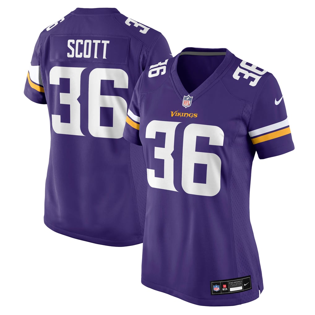 Women's Minnesota Vikings Zavier Scott Purple Team Game Jersey