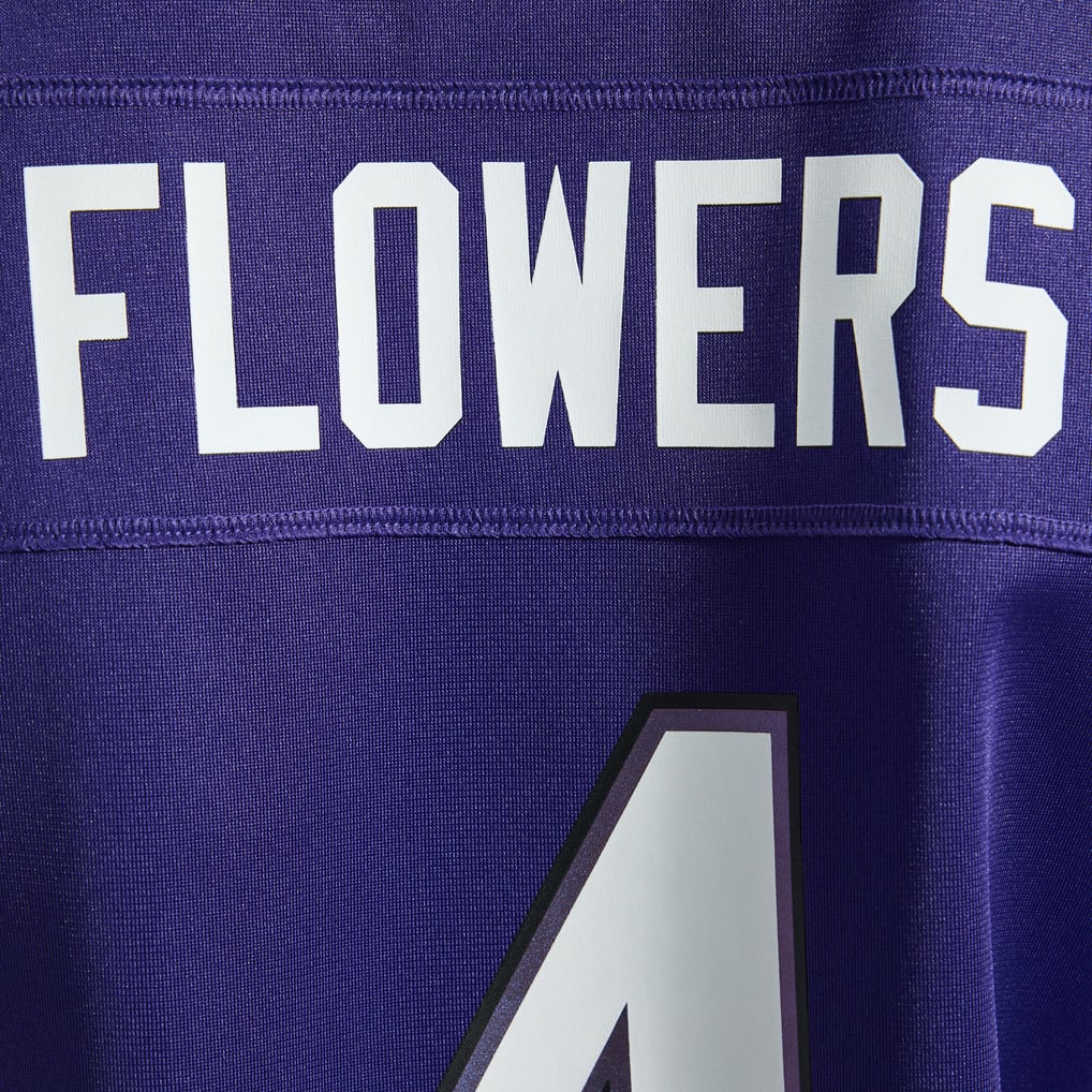 Women's Baltimore Ravens Zay Flowers Purple Team Game Jersey