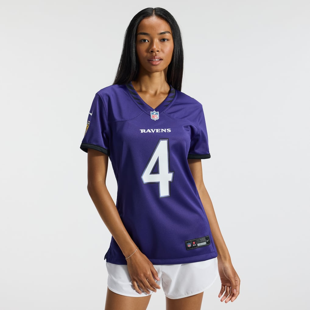 Women's Baltimore Ravens Zay Flowers Purple Team Game Jersey