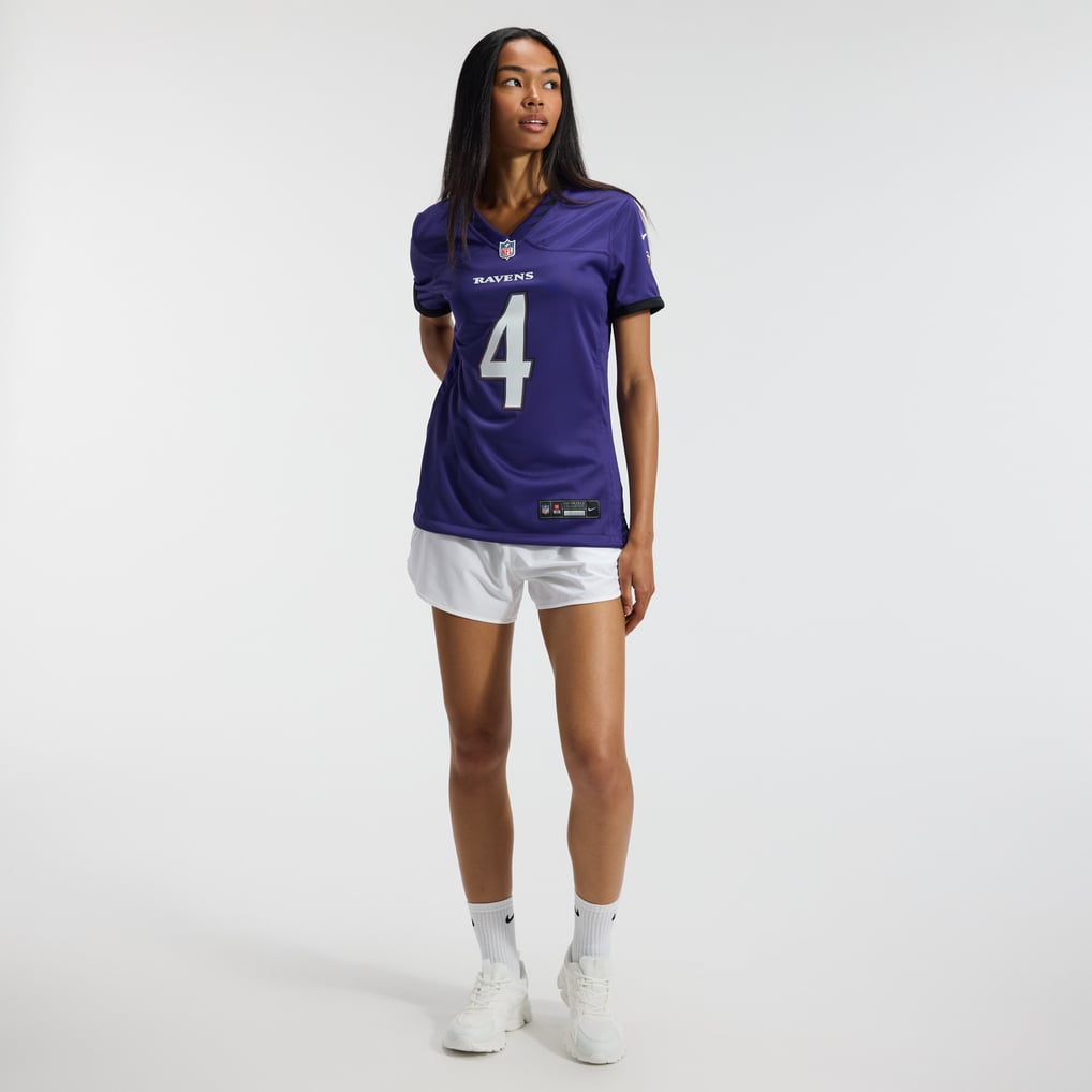 Women's Baltimore Ravens Zay Flowers Purple Team Game Jersey