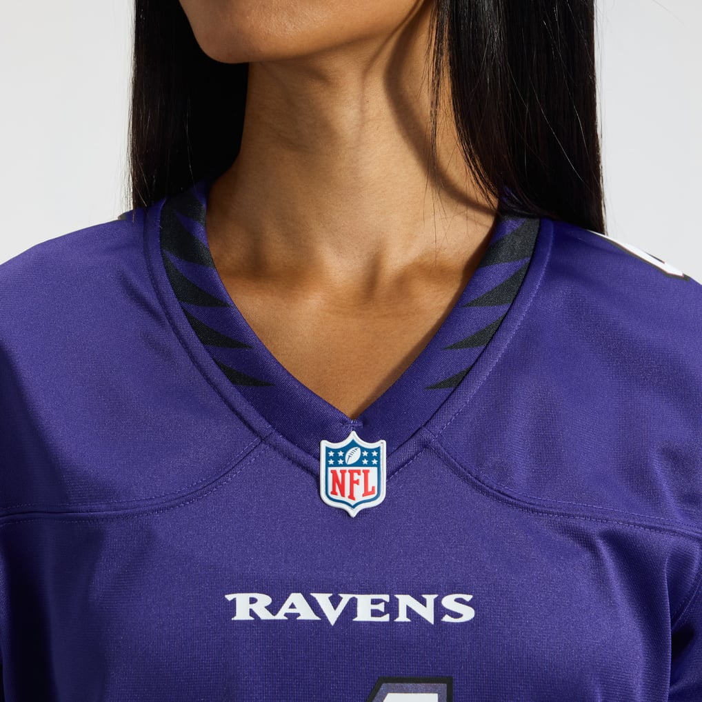 Women's Baltimore Ravens Zay Flowers Purple Team Game Jersey