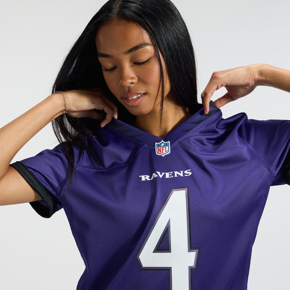 Women's Baltimore Ravens Zay Flowers Purple Team Game Jersey