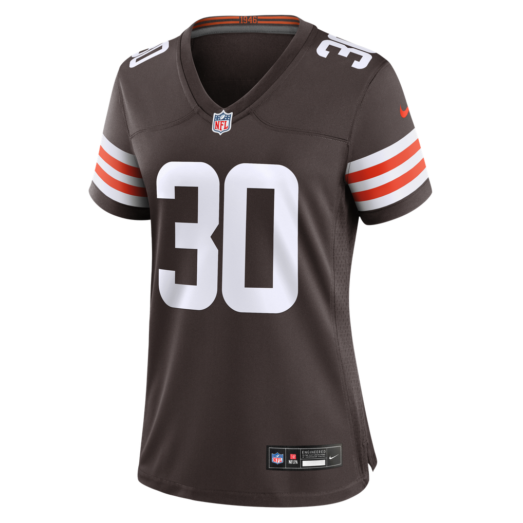 Women's Cleveland Browns Zion Washington Brown Team Game Jersey