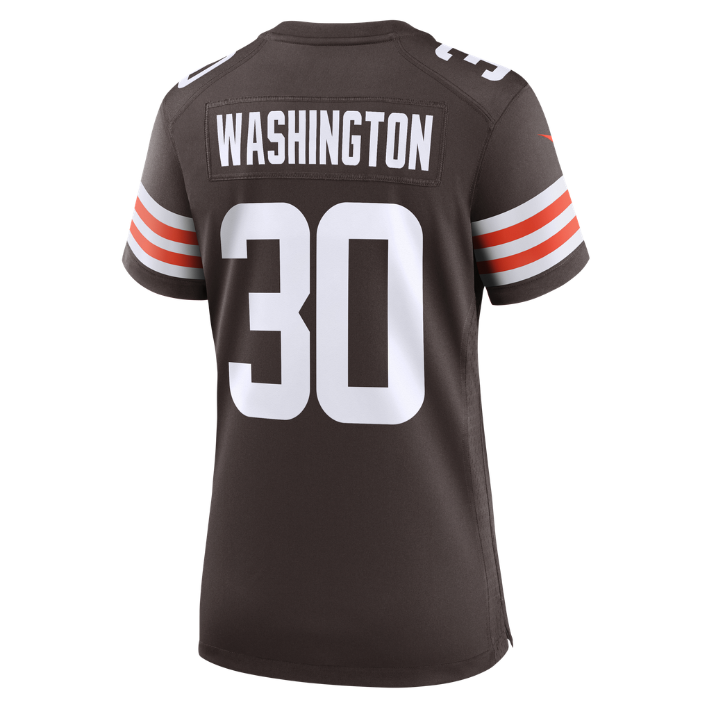 Women's Cleveland Browns Zion Washington Brown Team Game Jersey