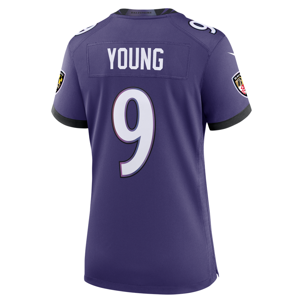Women's Baltimore Ravens Zion Young Purple Team Game Jersey