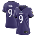 Women's Baltimore Ravens Zion Young Purple Team Game Jersey