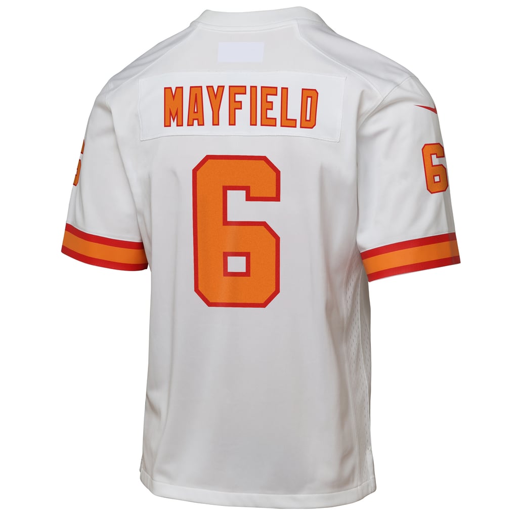Youth '76 Tampa Bay Buccaneers Baker Mayfield White Game Jersey